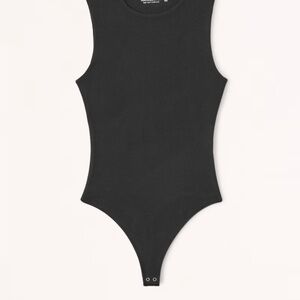 Abercrombie & Fitch Gray Bodysuit Sleeveless High Neck